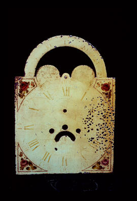 James Wilson, Birmingham: Arched with moon dial, c.1790 / Clockmaker: Thomas Chaplins (Shoplins), Bury, 1776–90