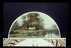 Walker (& Company?), Birmingham: Picture in arch dial (arch detail), 1811 / Clockmaker: John Deacon, Leicester, 1795–1830
