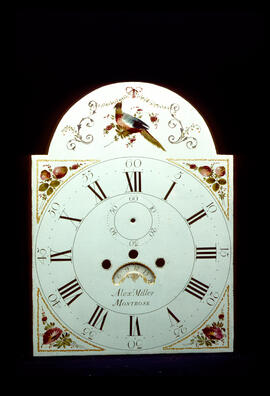 James Wilson, Birmingham: Birds in arch dial, c.1798 / Clockmaker: Alex Miller, Montrose, 1798–1808