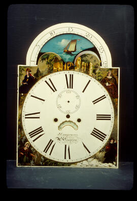 Unknown maker: Arched with moon dial / Clockmaker: J. Campnovo, Wolverhampton