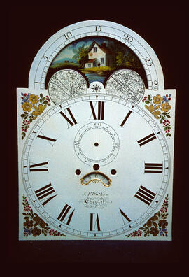 William Finnemore, Birmingham: Arched with moon dial, 1835? / Clockmaker: J. F. Walthew, Chester, 1848