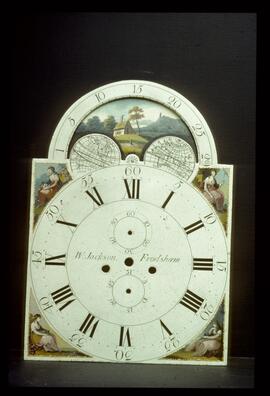 James Wilson, Birmingham: Arched with moon dial, 1795– / Clockmaker: William Jackson, Frodsham, 1795–1801