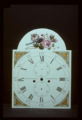 Unknown maker, Edinburgh: Birds in arch dial / Clockmaker: Charles Lunan, Aberdeen, 1760–1816
